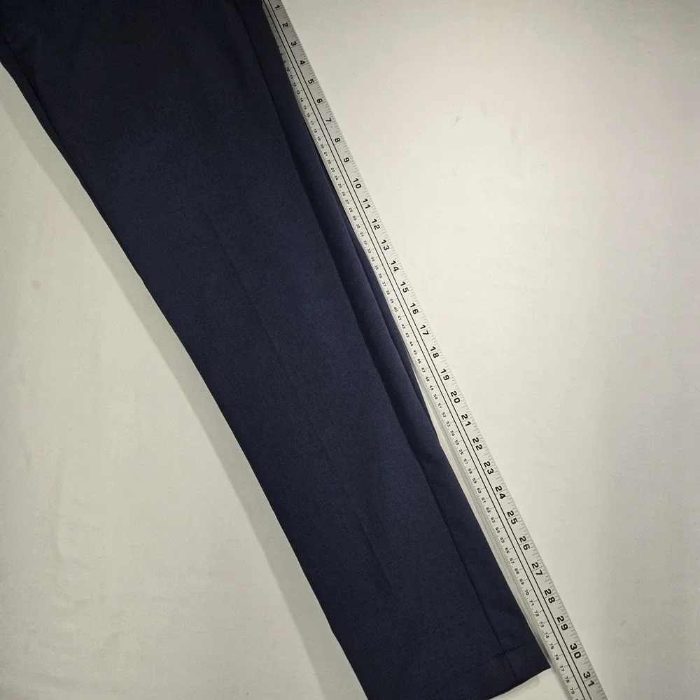 Haggar Cool Right Performance Flex Dress Pants Mens‎ Sz 29 X 32 Navy Blue Chino
